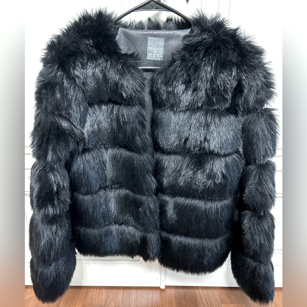 Primark Black Faux Fur Coat